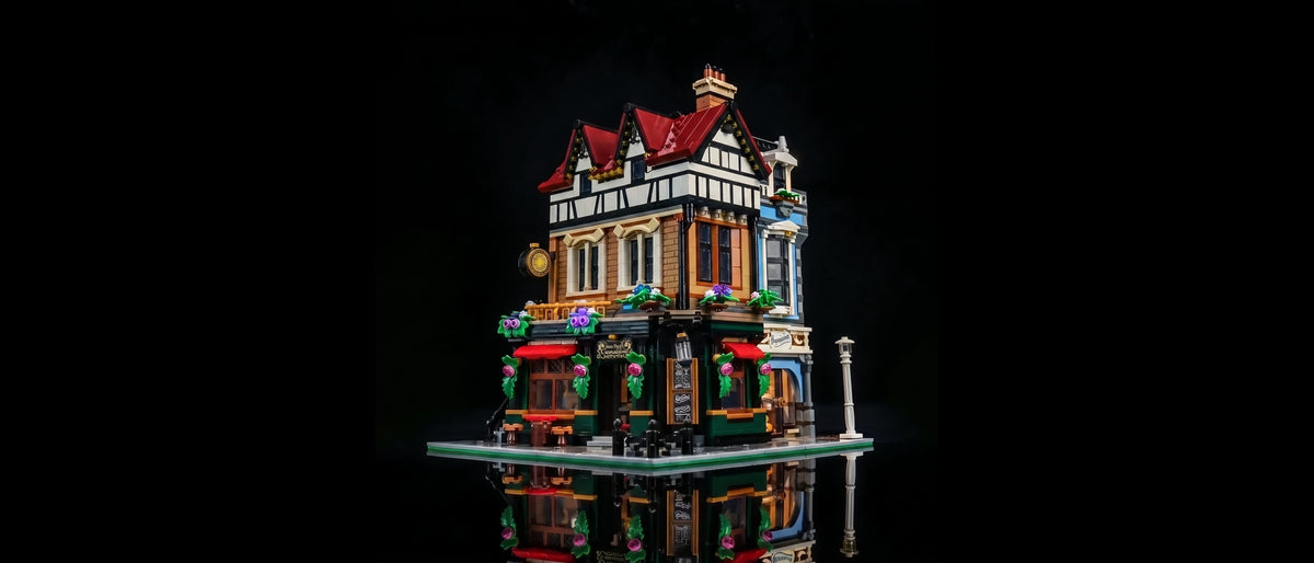 LED-Beleuchtungsset für LEGO® Eckhaus im Tudorstil #10350 — standard build, without the LED light kit