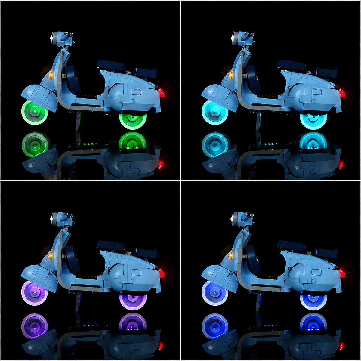 display lighting in a dark room: Bright My Bricks display light kit for LEGO® Icons Vespa 1225 #10298