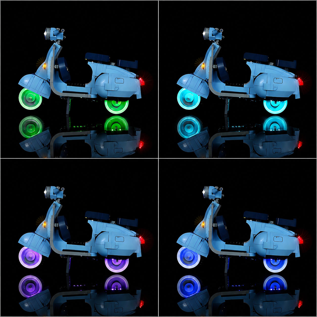 display lighting in a dark room: Bright My Bricks display light kit for LEGO® Icons Vespa 1225 #10298