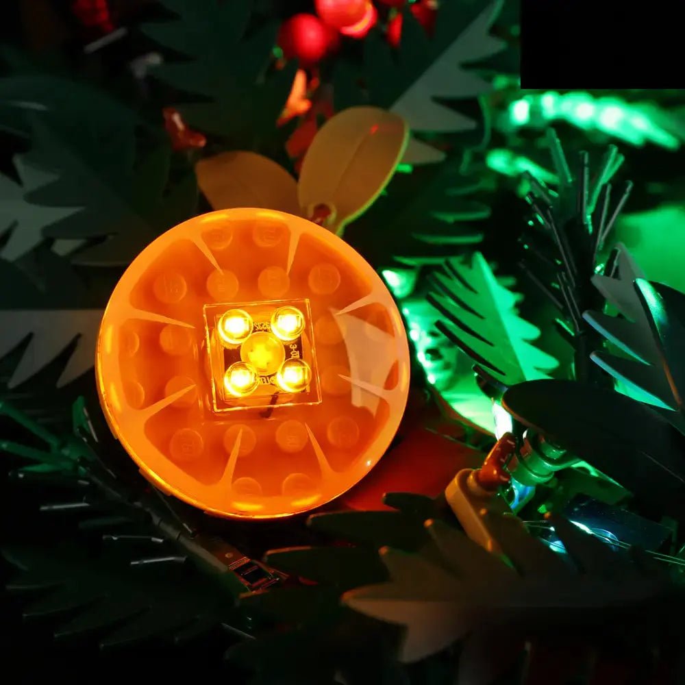 display lighting in a dark room: Bright My Bricks premium LED light kit for LEGO® Icons Wreath #10340