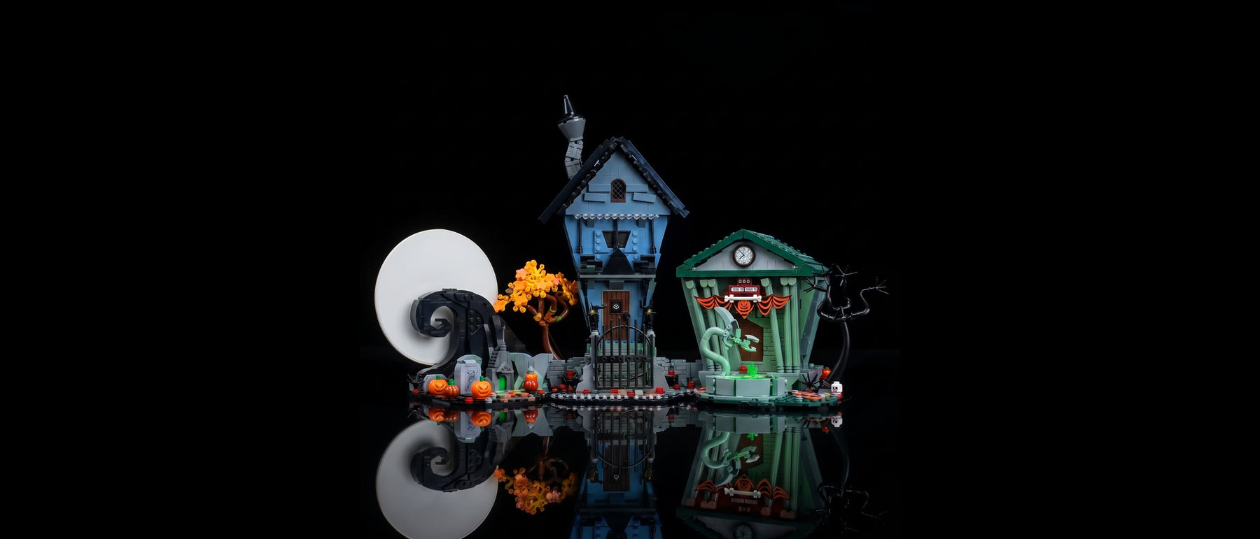 LED-Beleuchtungsset für LEGO® Tim Burtons Disney Film Nightmare Before Christmas #21351 — standard build, without the LED light kit