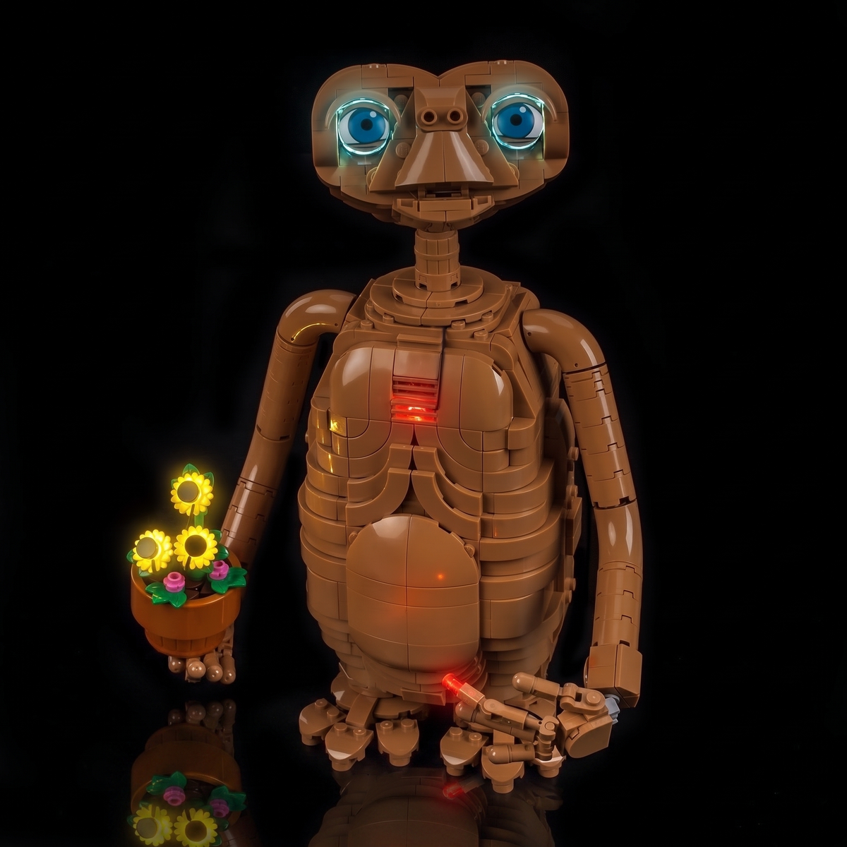 LED lights for LEGO® Ideas E.T. the Extra-Terrestrial #21370, brightened interior detail