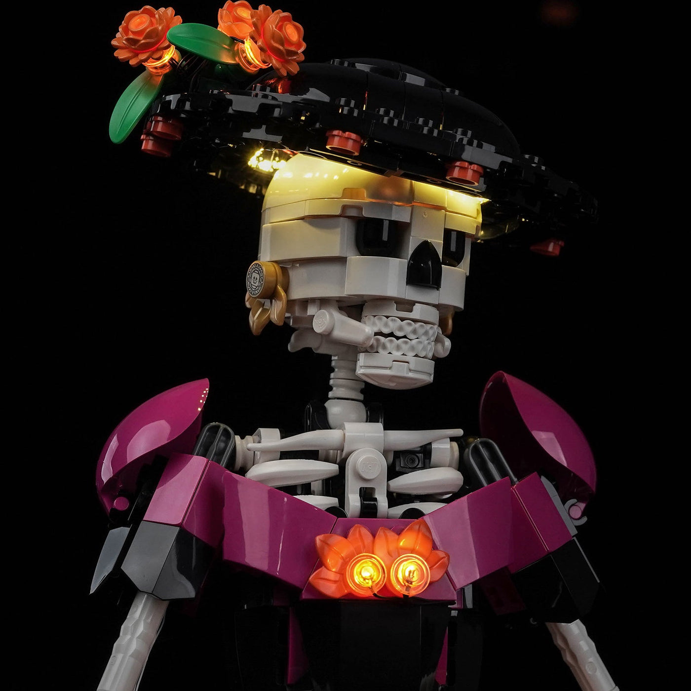 light kit for LEGO® Ideas La Catrina #21372, showcase lighting view