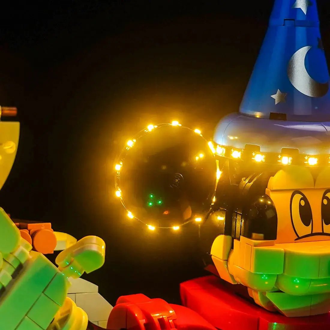 Bright My Bricks RGB LED light kit for LEGO® Ideas Magic of Disney #21352 — warm LED glow detail