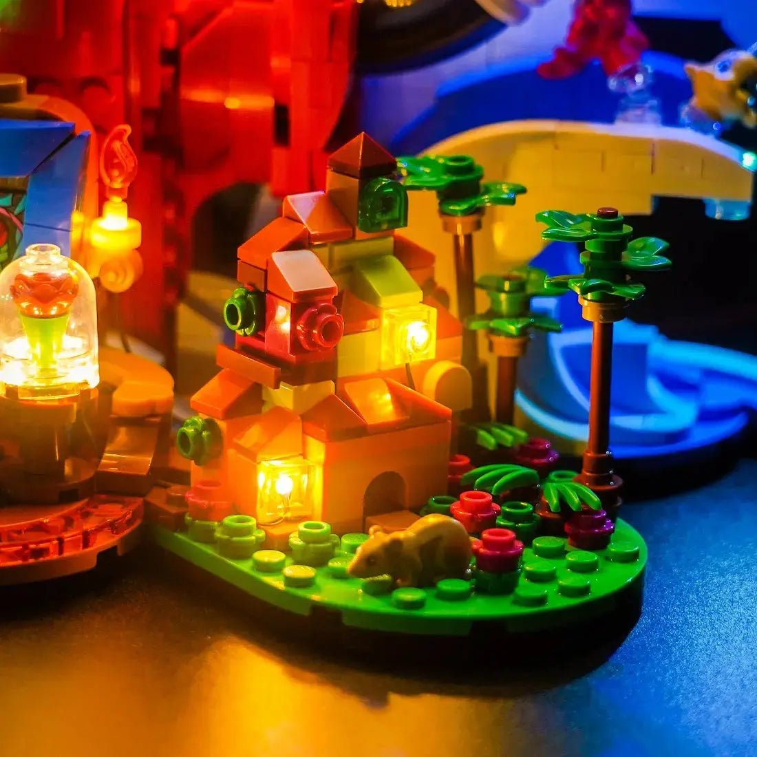 LED lights bring LEGO Ideas Magic of Disney #21352 to life