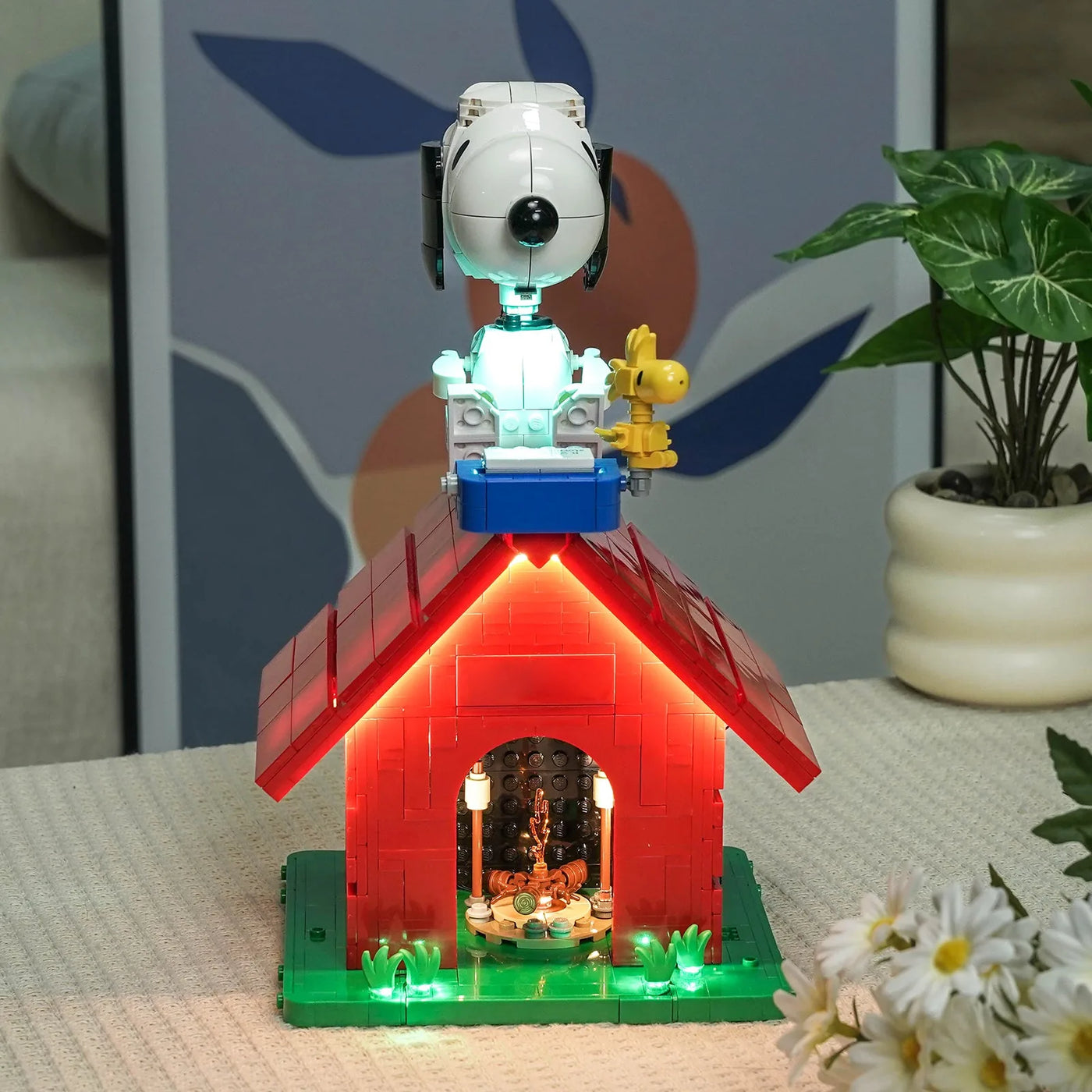 USB-powered LED light kit for LEGO® Ideas Peanuts Snoopy's Doghouse #21368, LED kit powered on