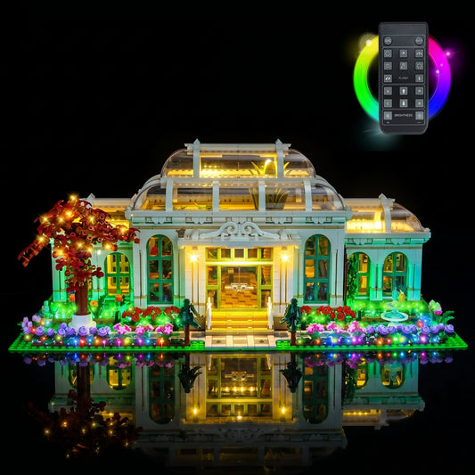 Bright My Bricks LED lighting kit for LEGO® Ideas The Botanical Garden #21353 — showcase lighting view