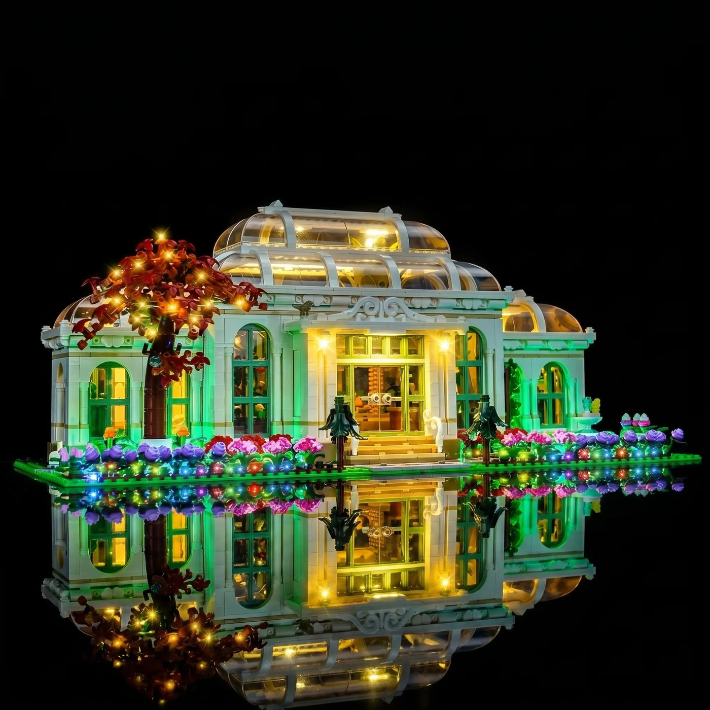 brightened interior detail: Bright My Bricks RGB LED light kit for LEGO® Ideas The Botanical Garden #21353
