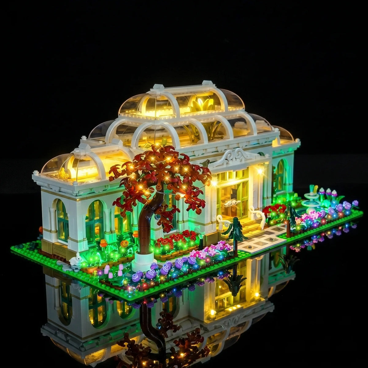 Bright My Bricks premium LED light kit for LEGO® Ideas The Botanical Garden #21353 — LED strips and bricks detail