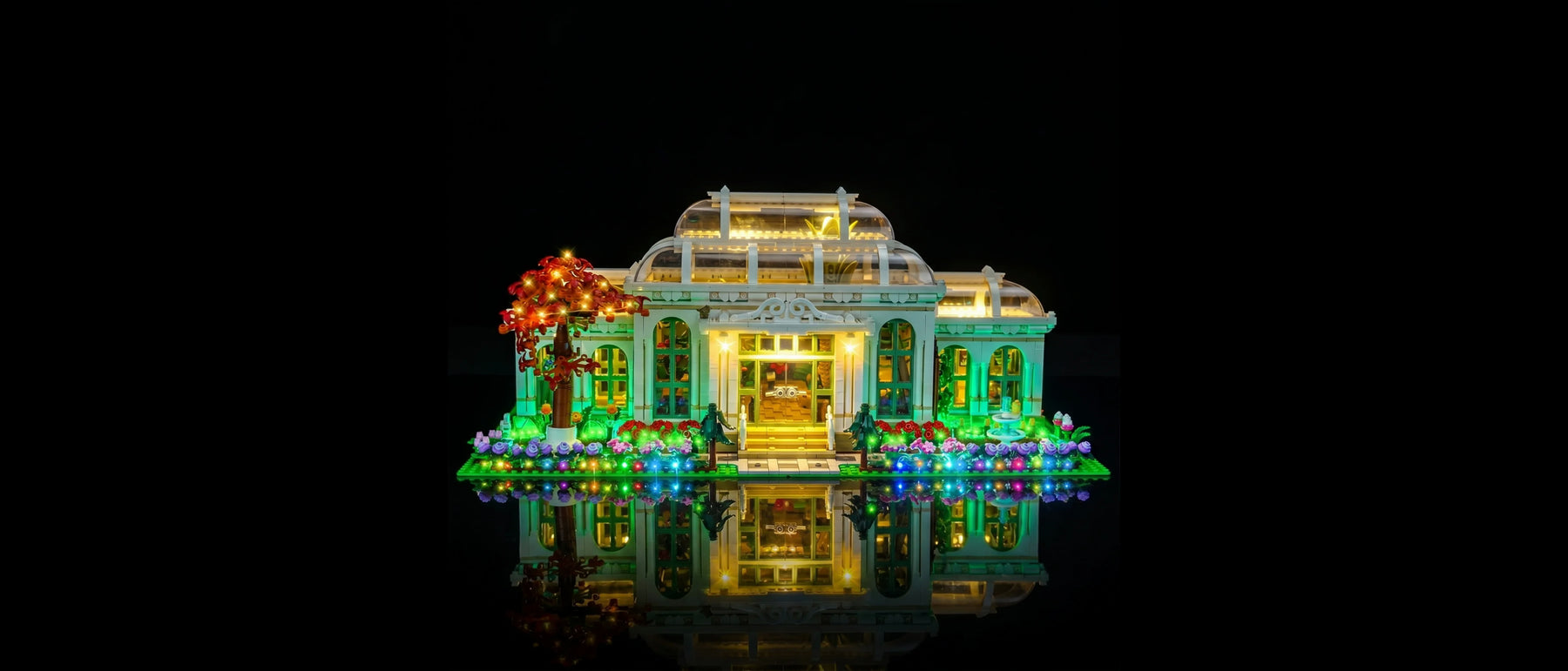 Light Kit for LEGO® Ideas The Botanical Garden #21353 — lit with the LED light kit