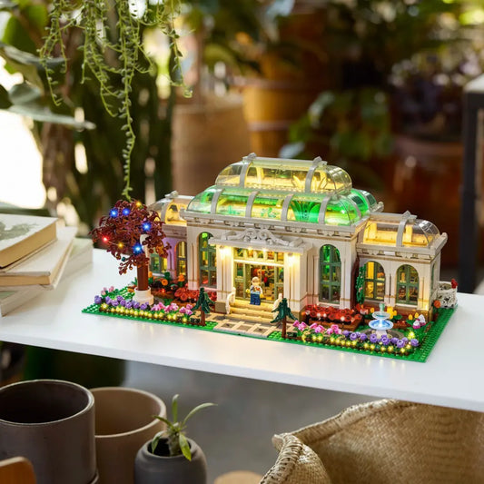 Bright My Bricks LED lighting kit for LEGO® Ideas The Botanical Garden #21353 — showcase lighting view