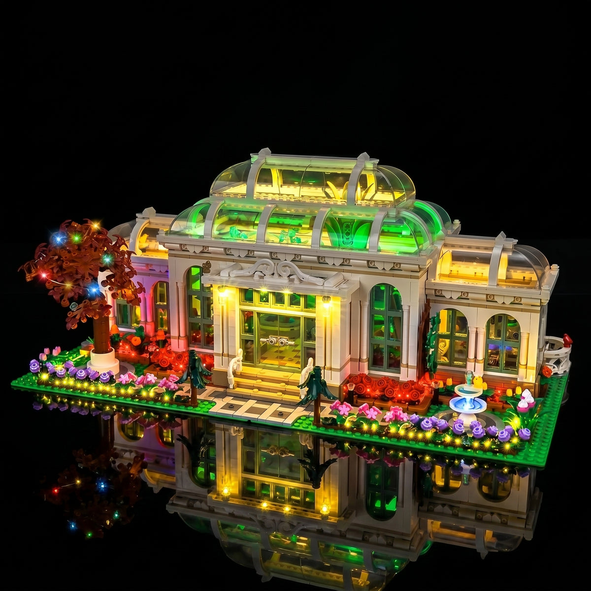 Bright My Bricks premium LED light kit for LEGO® Ideas The Botanical Garden #21353 — LED strips and bricks detail