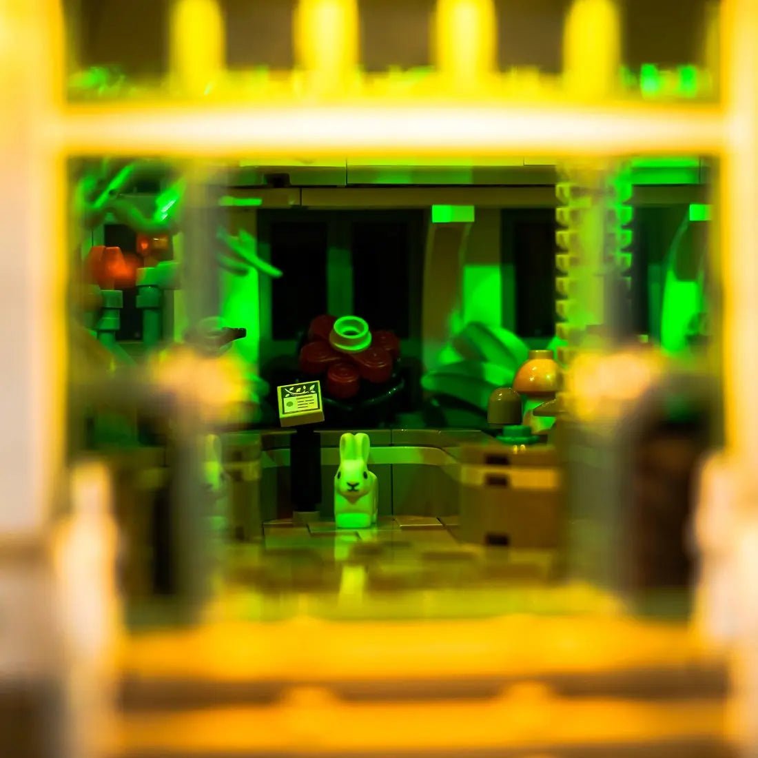 RGB LED light kit for LEGO® Ideas The Botanical Garden #21353, LED strips and bricks detail