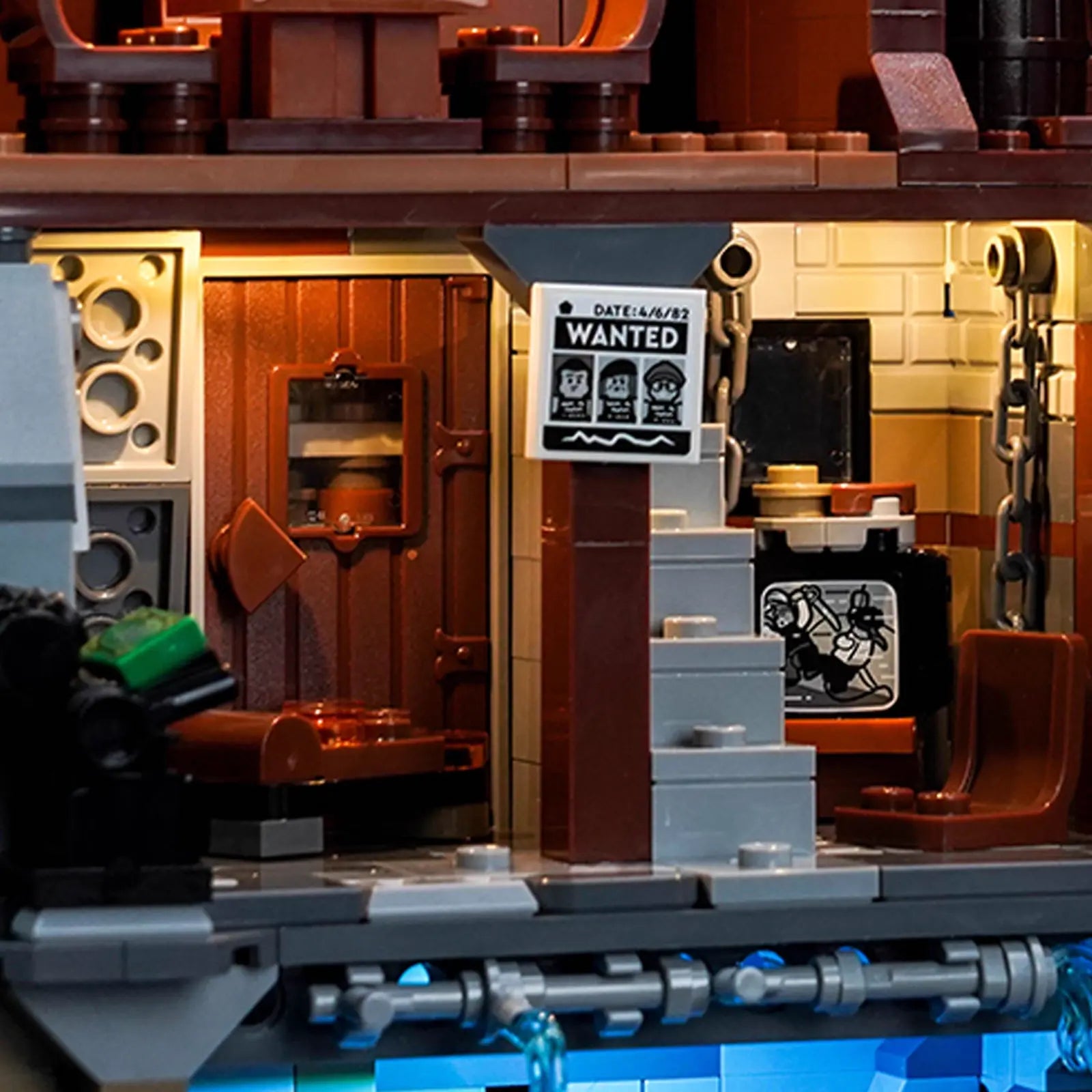 LEGO Ideas The Goonies #21363 with LED lights installed