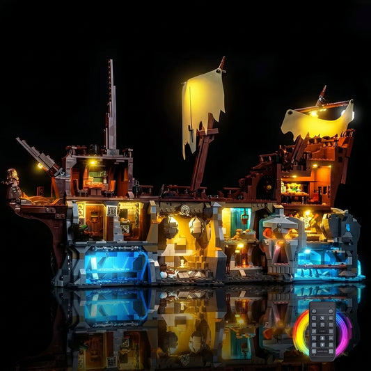 brightened interior detail: Bright My Bricks DIY LED light kit for LEGO® Ideas The Goonies #21363