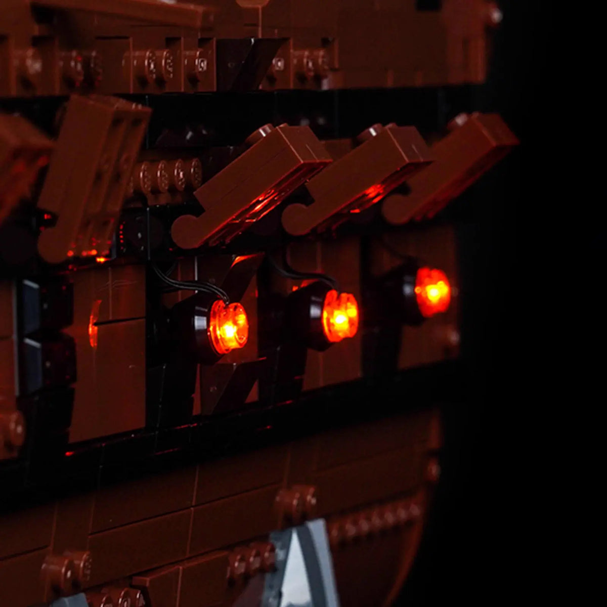 RGB LED light kit for LEGO® Ideas The Goonies #21363, LED kit powered on