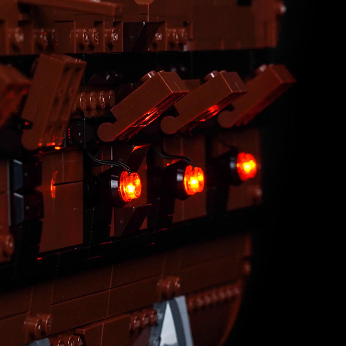 RGB LED light kit for LEGO® Ideas The Goonies #21363, LED kit powered on