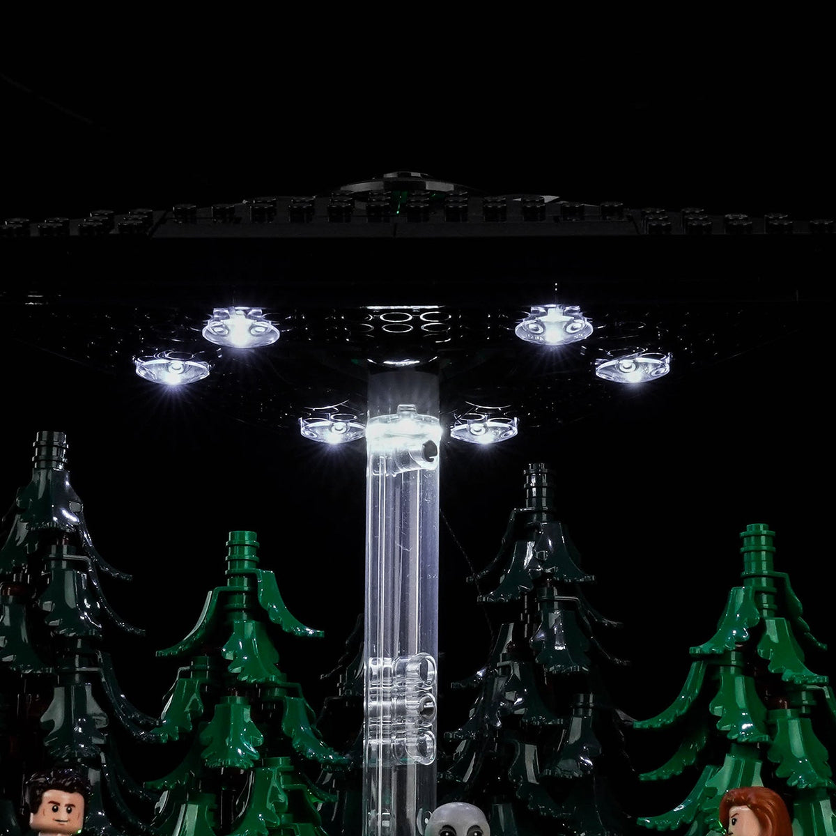 Bright My Bricks LED light kit for LEGO® Ideas The X-Files #21369 — fully illuminated on display