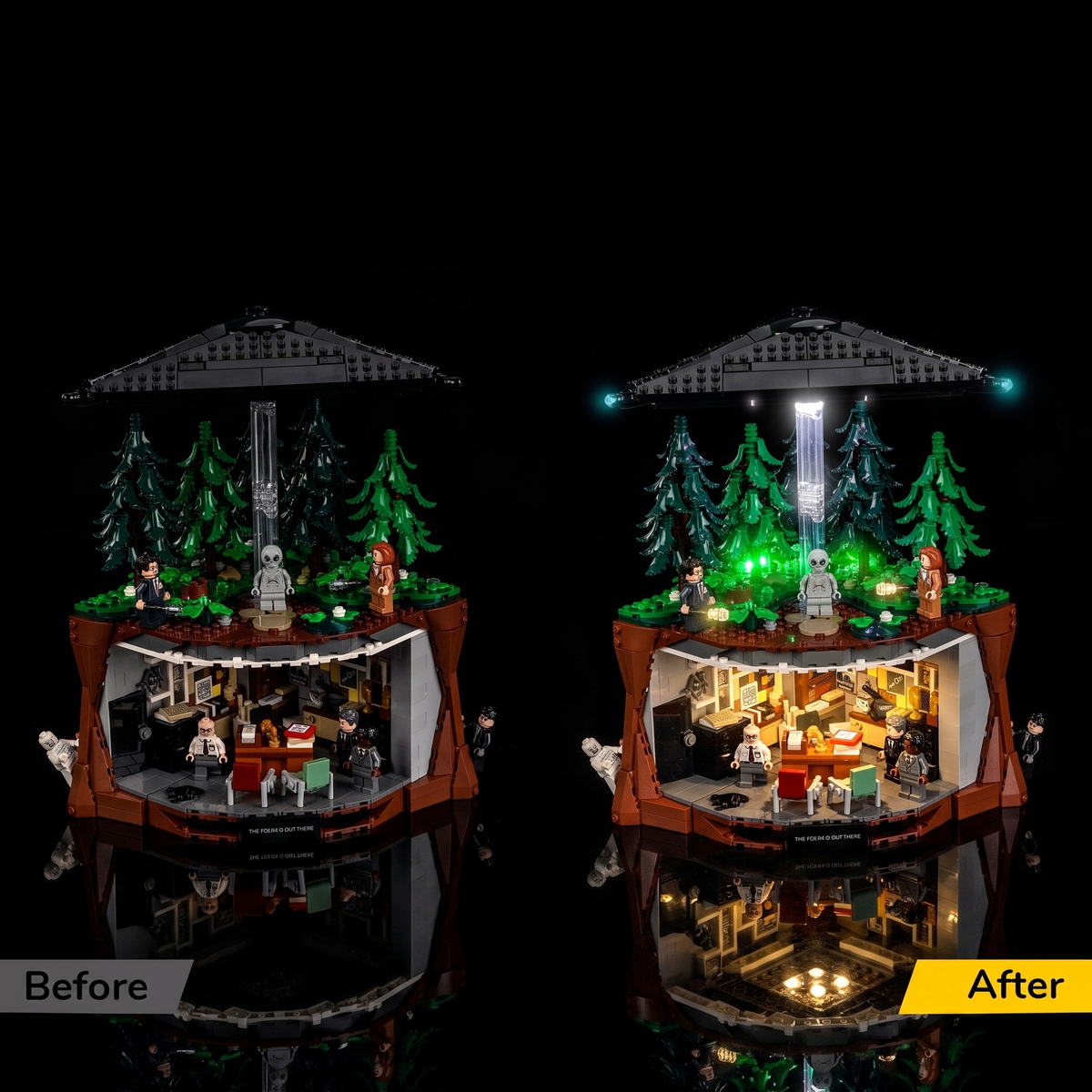 light kit for LEGO® Ideas The X-Files #21369, crisp LED accents on the details