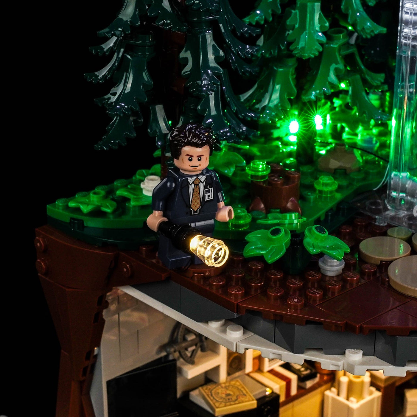 light kit for LEGO® Ideas The X-Files #21369, showcase lighting view