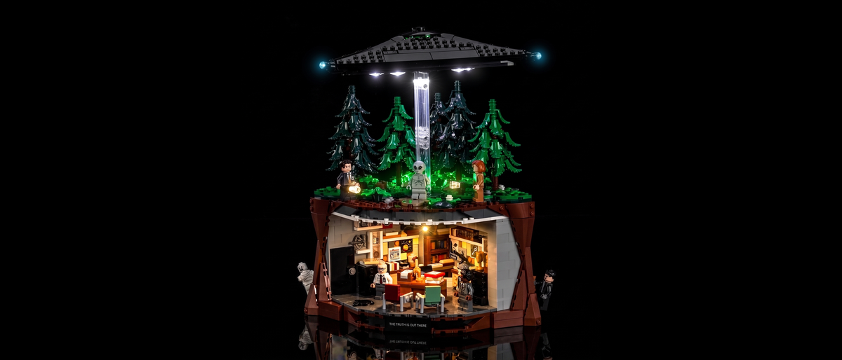 LED-Beleuchtungsset für LEGO® The X-Files #21369 — lit with the LED light kit