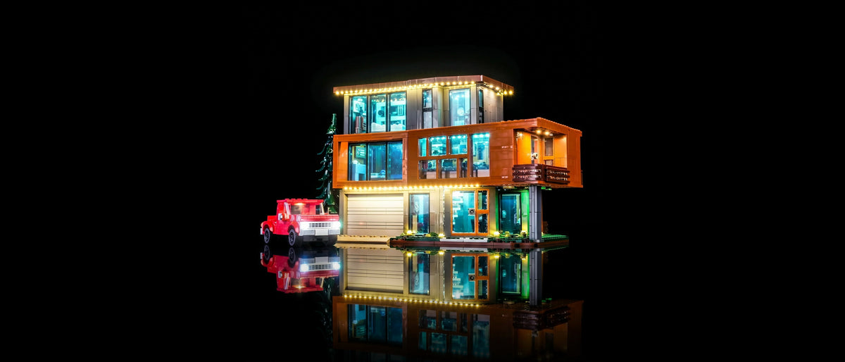 Light Kit for LEGO® Ideas Twilight The Cullen House #21354 — lit with the LED light kit