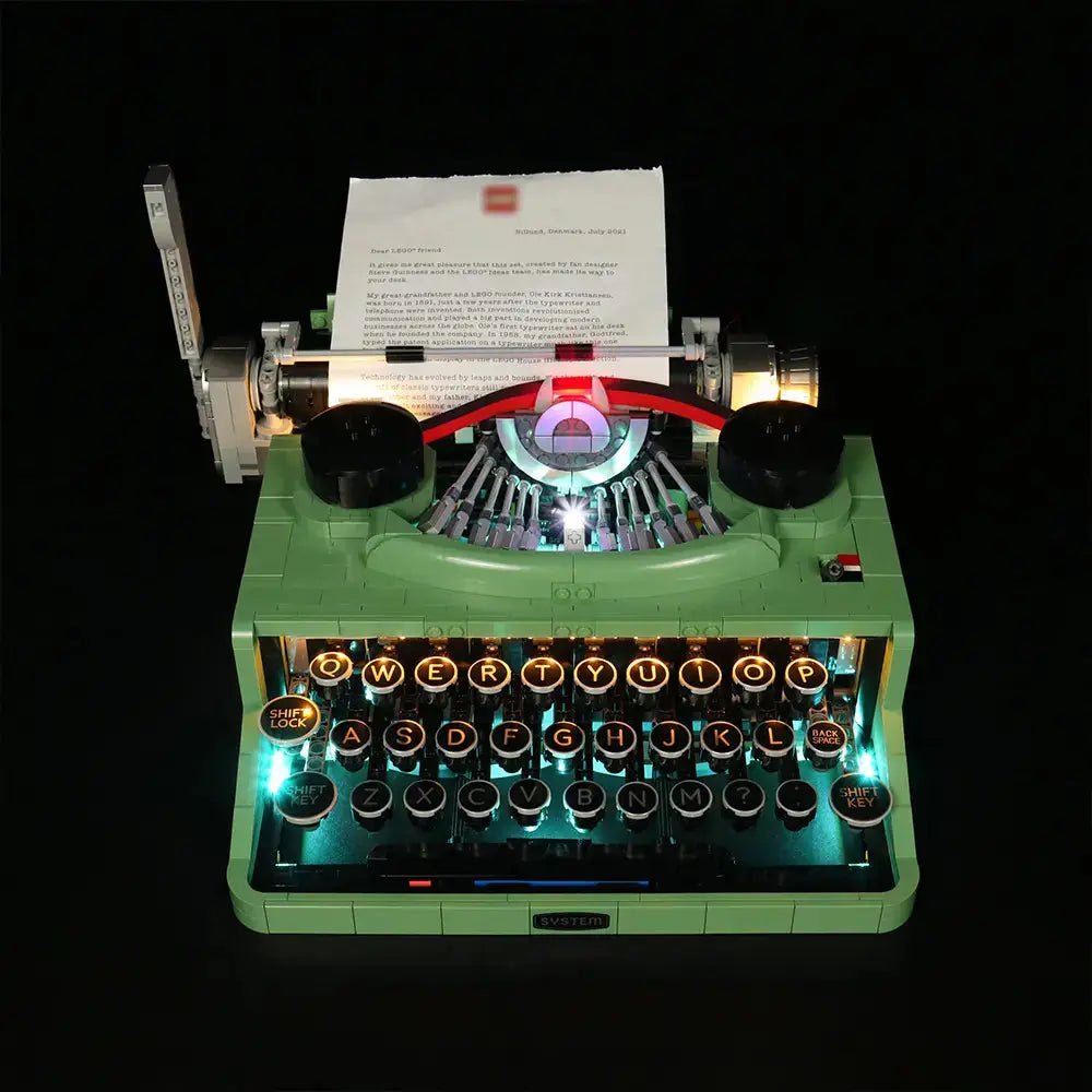 LED light kit for LEGO® Ideas Typewriter #21327 | Bright My Bricks