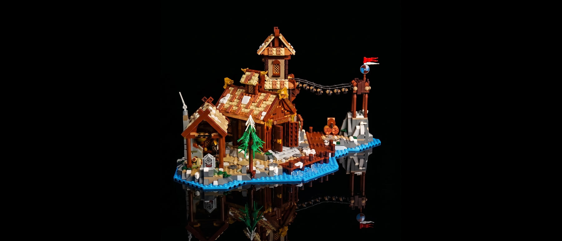 Light Kit for LEGO® Ideas Viking Village #21343 — standard build, without the LED light kit