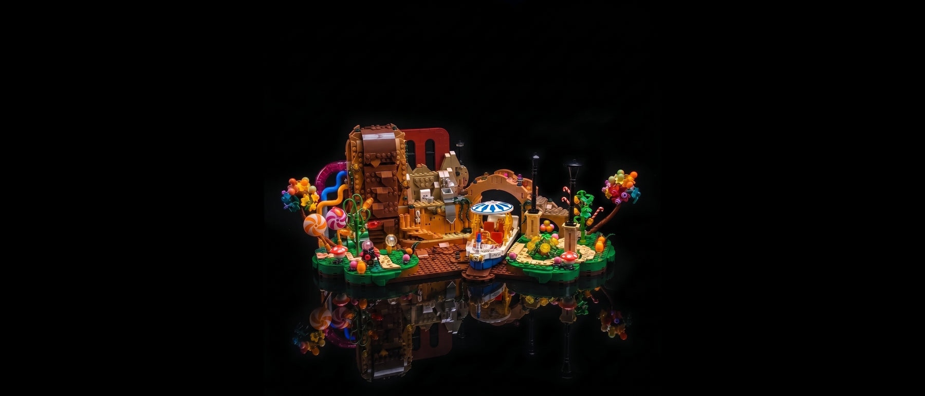 LED-Beleuchtungsset für LEGO® Willy Wonka und die Schokoladenfabrik #21360 — standard build, without the LED light kit
