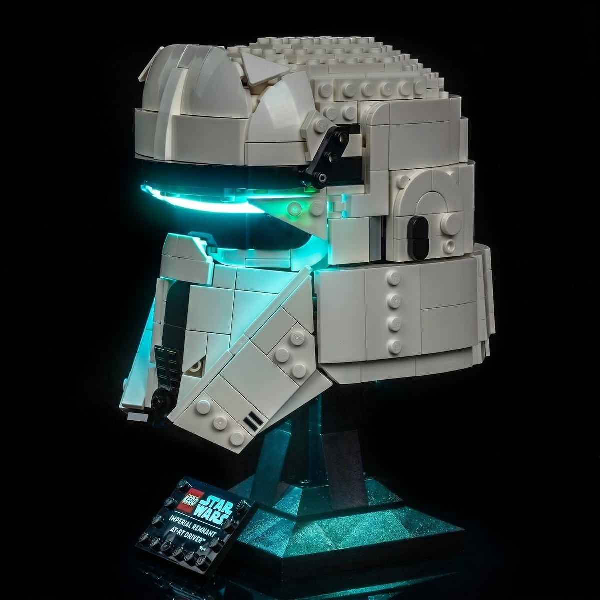 LED light kit for LEGO® Imperial Remnant AT-RT Driver Helmet #75458, brightened interior detail