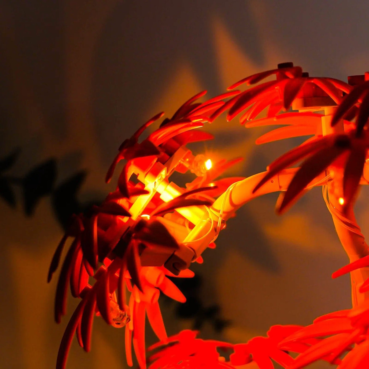 Bright My Bricks LED lighting kit for LEGO® Japanese Red Maple Bonsai Tree #10348 — close-up of the LED lighting detail