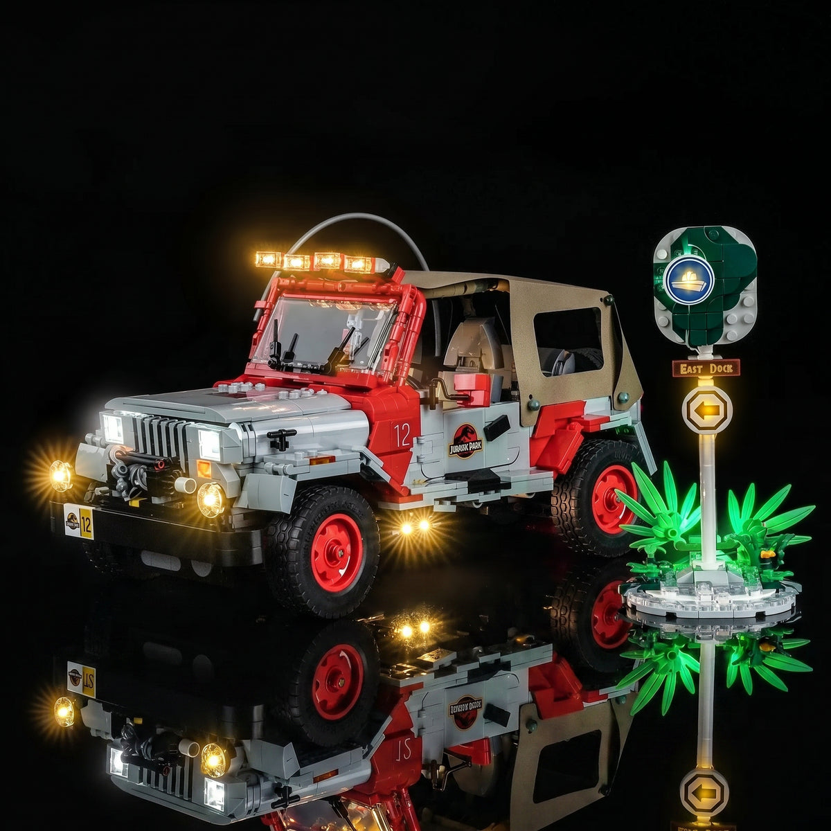 LED light kit for LEGO® Jurassic Park Jeep Wrangler #77984 | Bright My Bricks