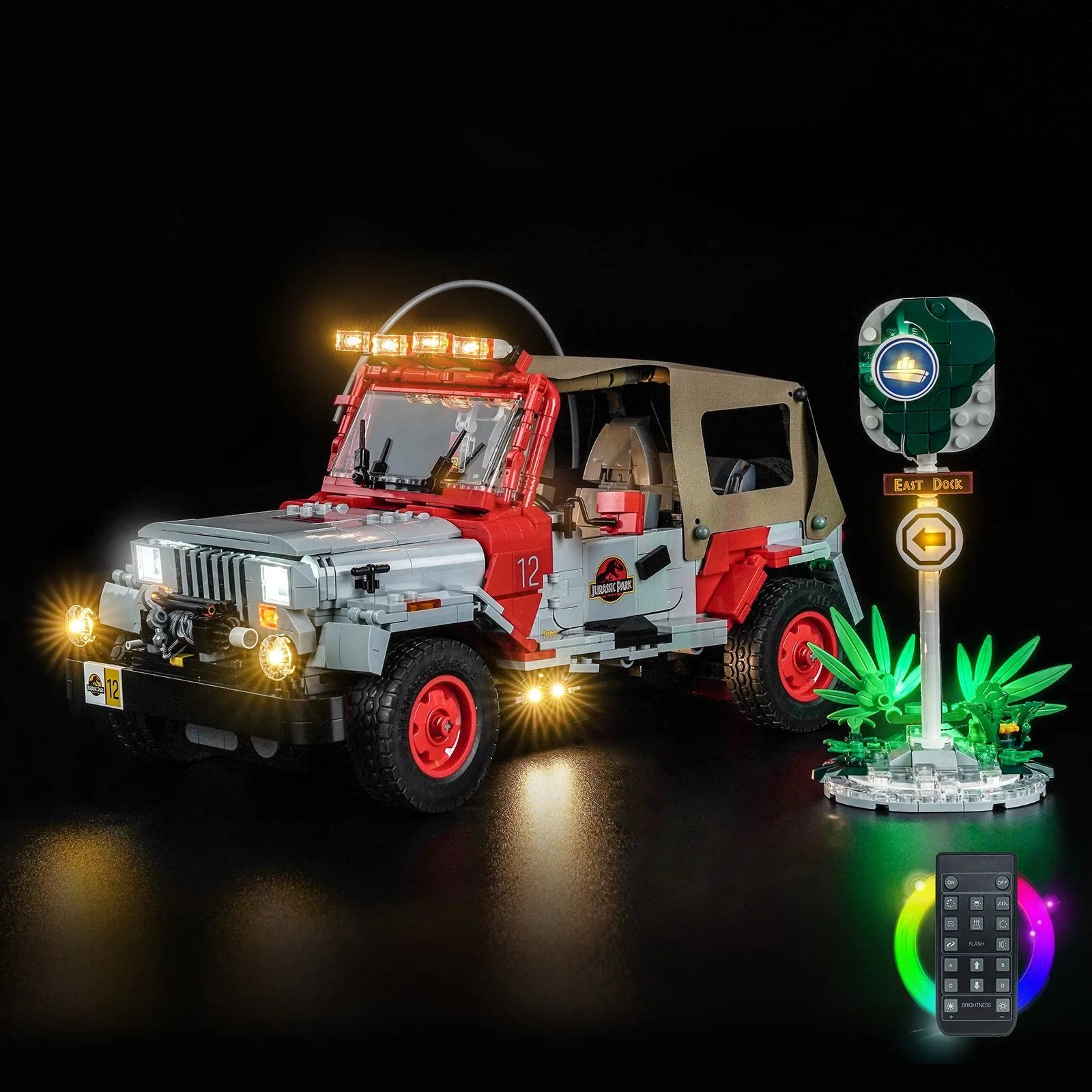 Light Kit for LEGO Jurassic Park Jeep Wrangler #77984 - Bright My Bricks