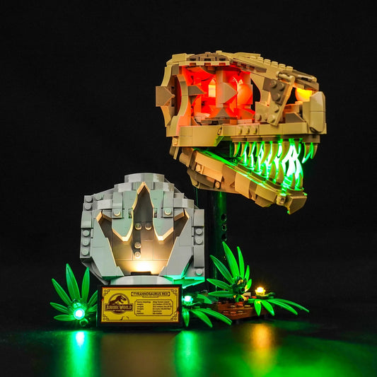 LED light kit for LEGO® Jurassic World Dinosaur Fossils: T. rex Skull #76964 | Bright My Bricks