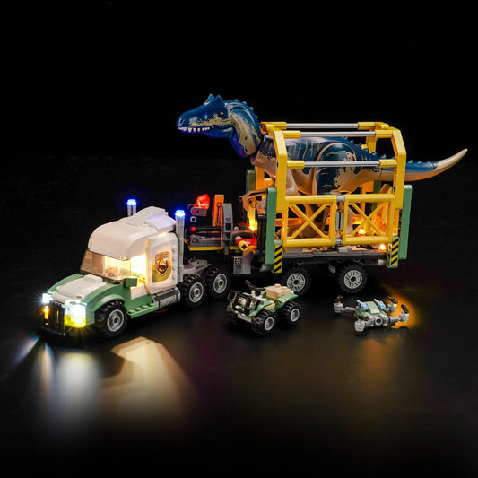 LED light kit for LEGO® Jurassic World Dinosaur Missions: Allosaurus Transport Truck #76966 | Bright My Bricks