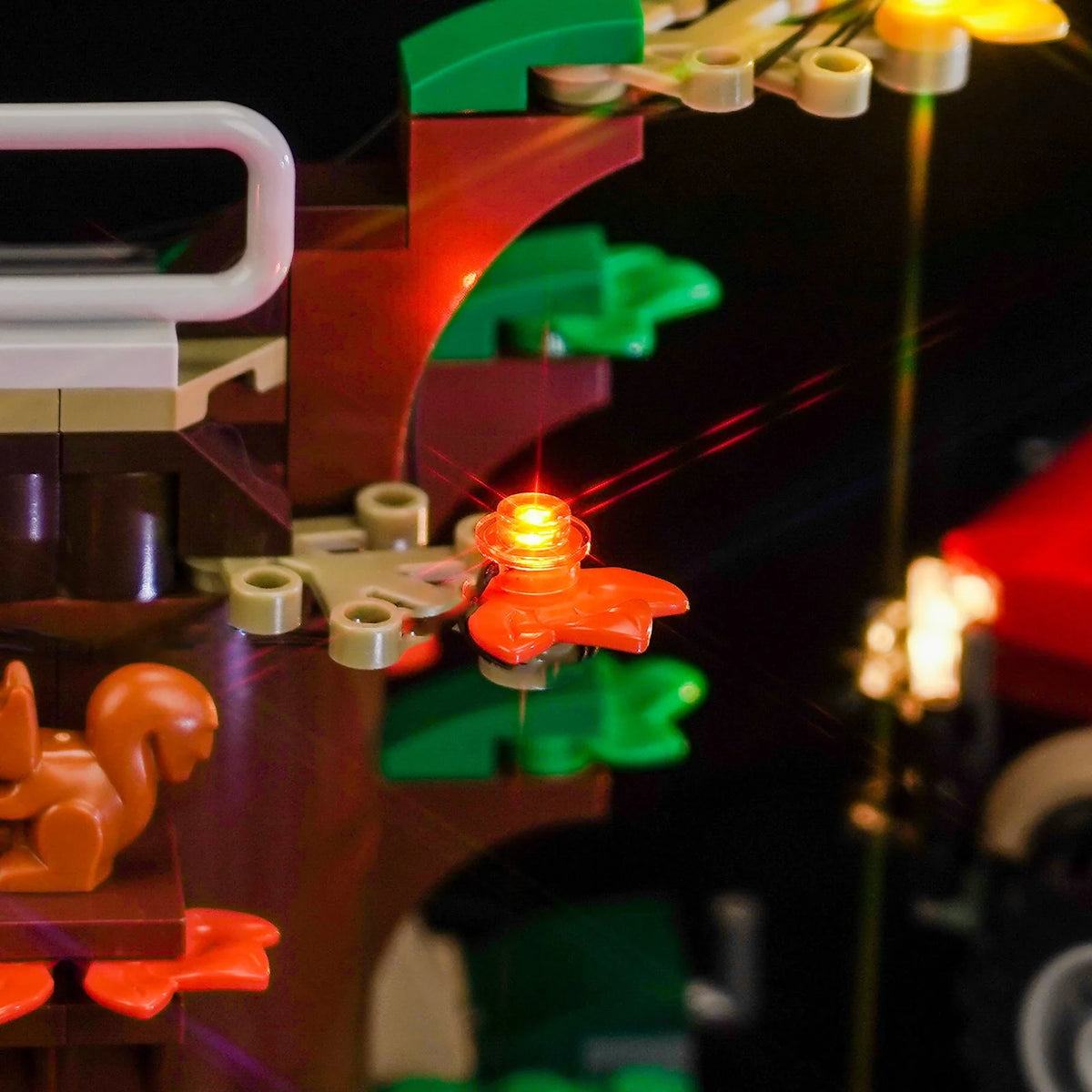 LEGO® Jurassic World Dinosaur Missions: Stegosaurus Discovery #76965 LED strips and bricks detail, with the LED light kit