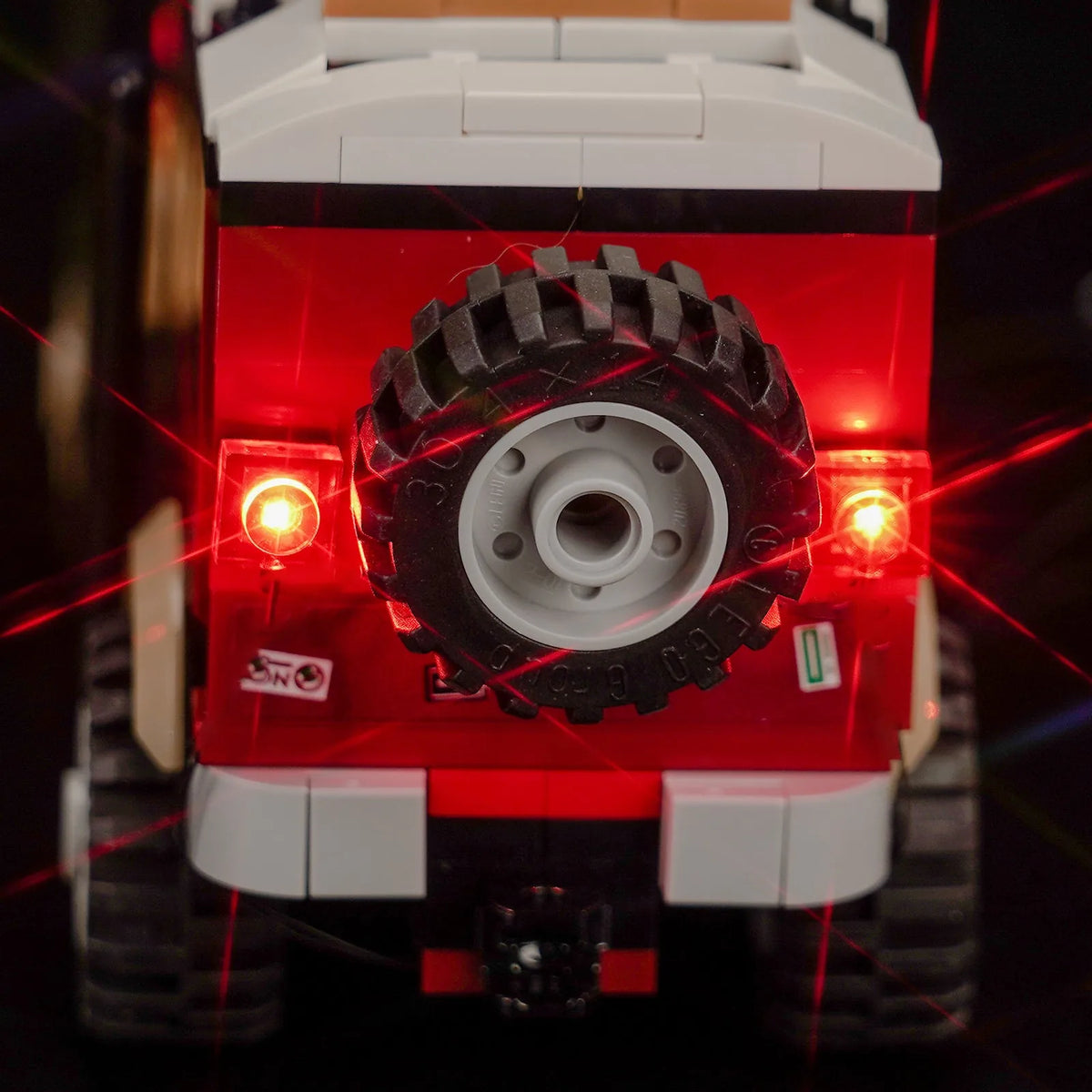 LEGO® Jurassic World Dinosaur Missions: Stegosaurus Discovery #76965 — installed and glowing (RGB LED light kit)