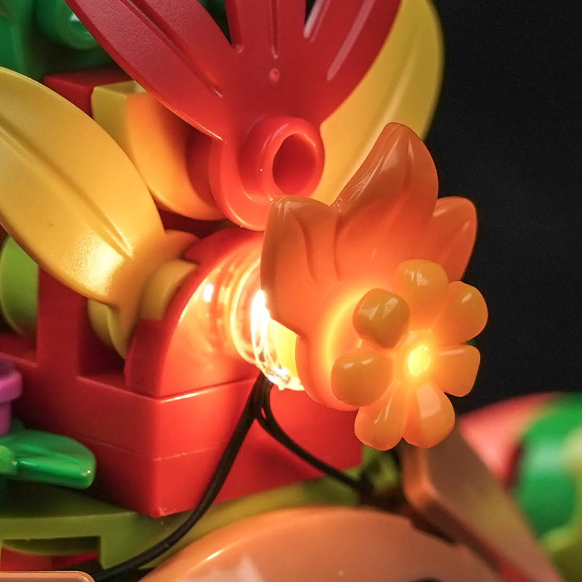 LEGO® Kakamora #43293 — installed and glowing (DIY LED light kit)