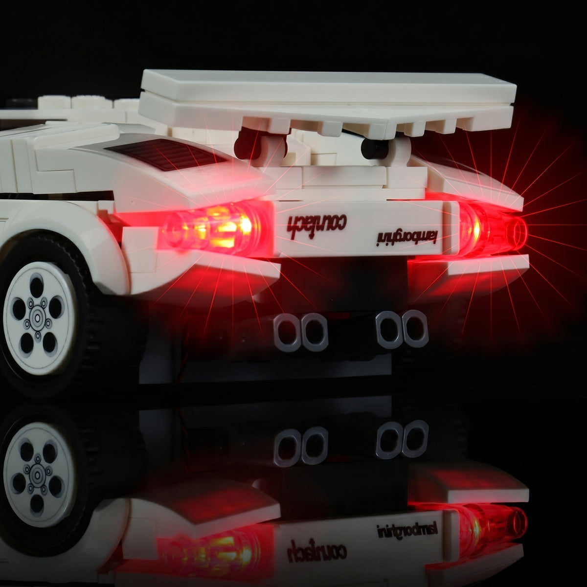 DIY LED light kit for LEGO® Lamborghini Countach #76908, LED kit powered on