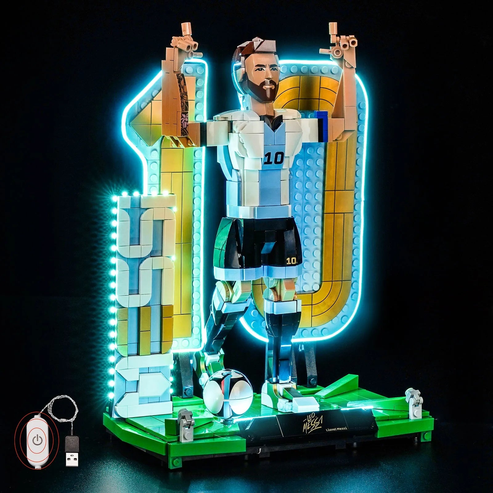 Light Kit for LEGO Lionel Messi Soccer Legend #43015 - Bright My Bricks