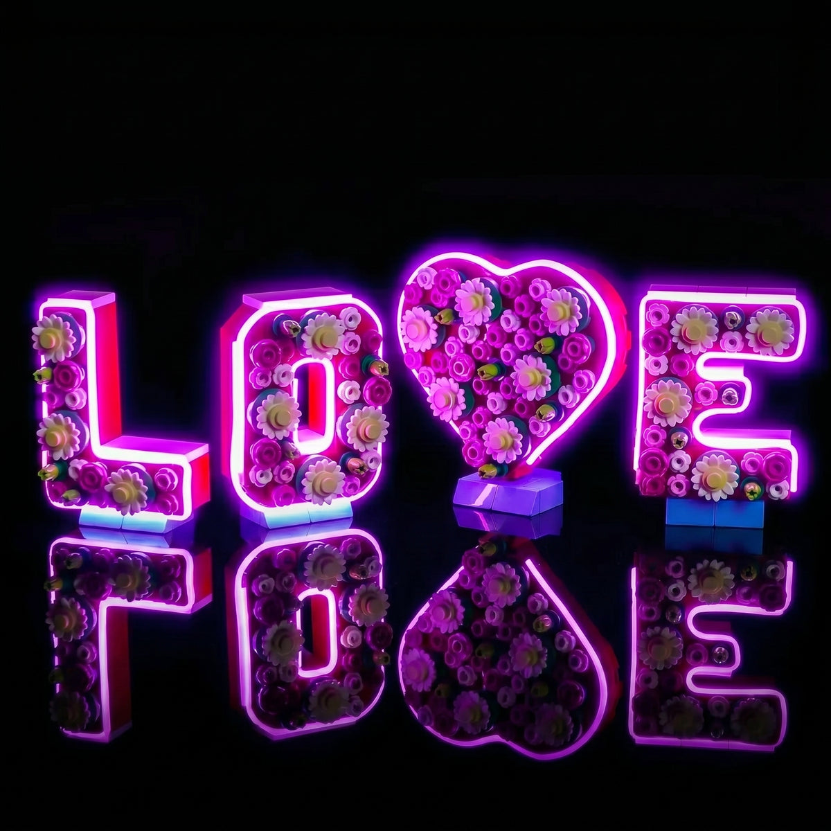 LEGO® Love Letters #40867 — LED strips and bricks detail (premium LED light kit)
