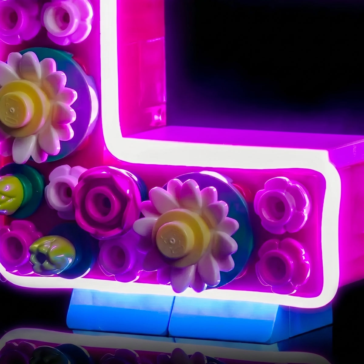 Bright My Bricks USB-powered LED light kit for LEGO® Love Letters #40867 — lighting effect on the build