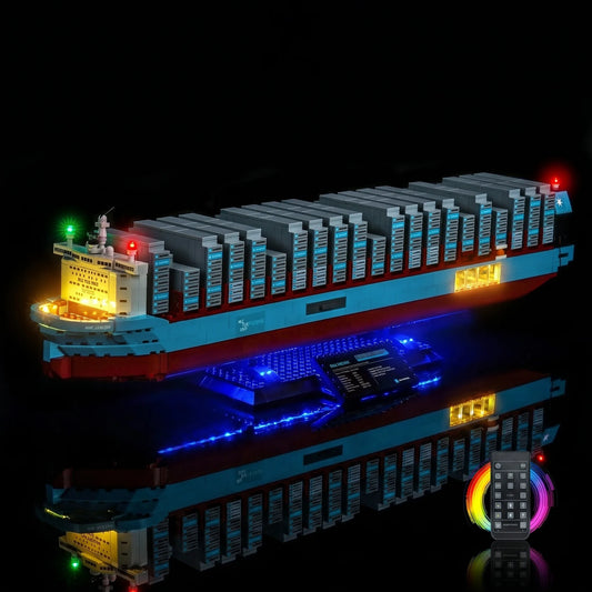 light kit for LEGO® Maersk Dual-Fuel Container Vessel #40955, lighting effect on the build