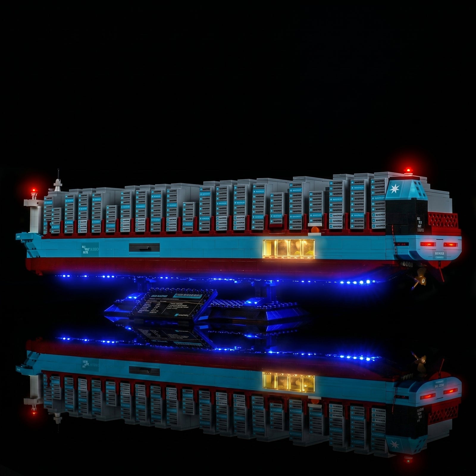 LED-Beleuchtungsset für LEGO® Maersk-Containerschiff mit Zweistoffantrieb #40955