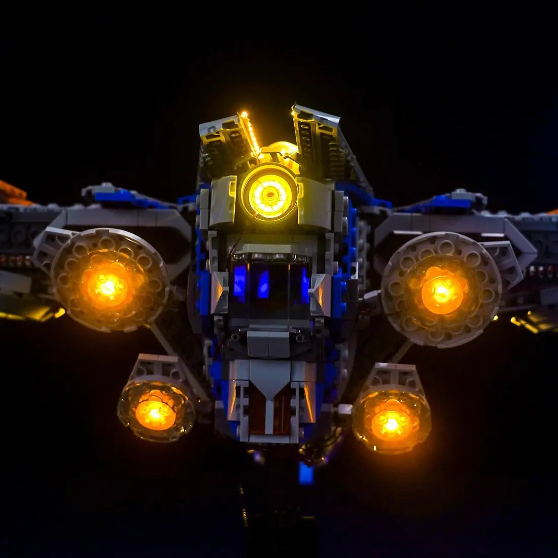 Bright My Bricks light kit for LEGO® Marvel Guardians of the Galaxy: The Milano #76286 — LED strips and bricks detail