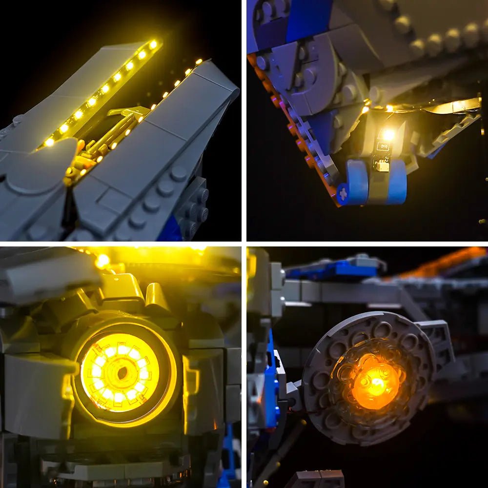 LEGO® Marvel Guardians of the Galaxy: The Milano #76286 — close-up of the LED lighting detail (premium LED light kit)