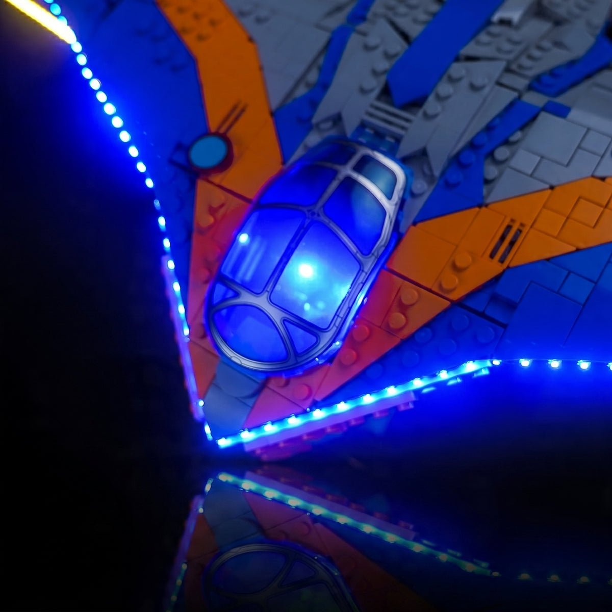 LEGO® Marvel Guardians of the Galaxy: The Milano #76286 — LED kit powered on (display light kit)