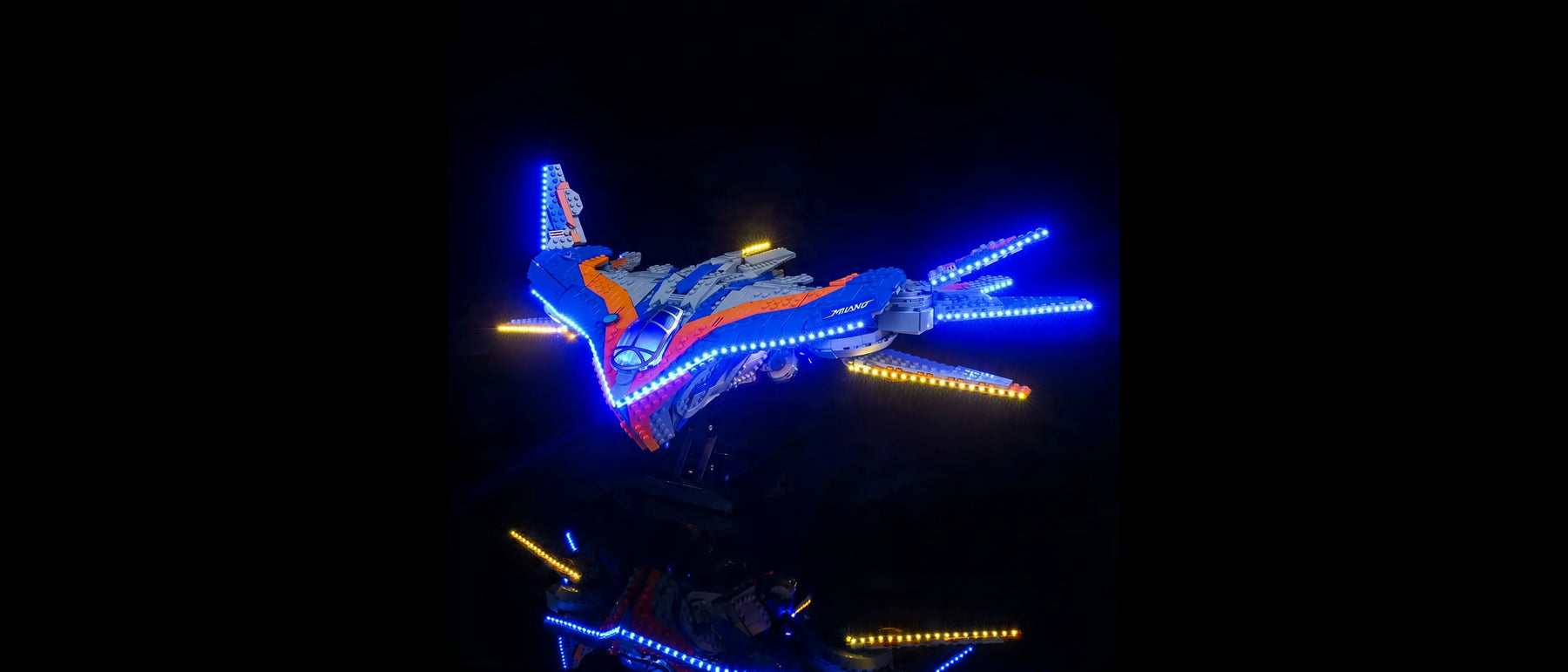 LED-Beleuchtungsset für LEGO® Guardians of the Galaxy: Die Milano #76286 — lit with the LED light kit