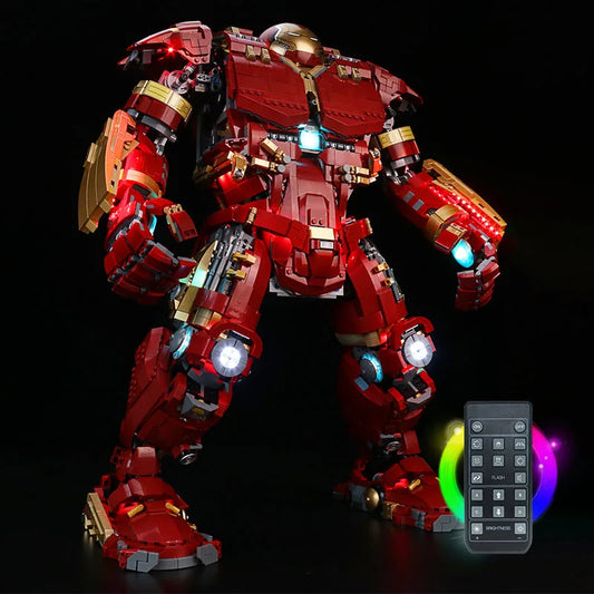 LED strips and bricks detail: Bright My Bricks LED light kit for LEGO® Marvel Hulkbuster #76210
