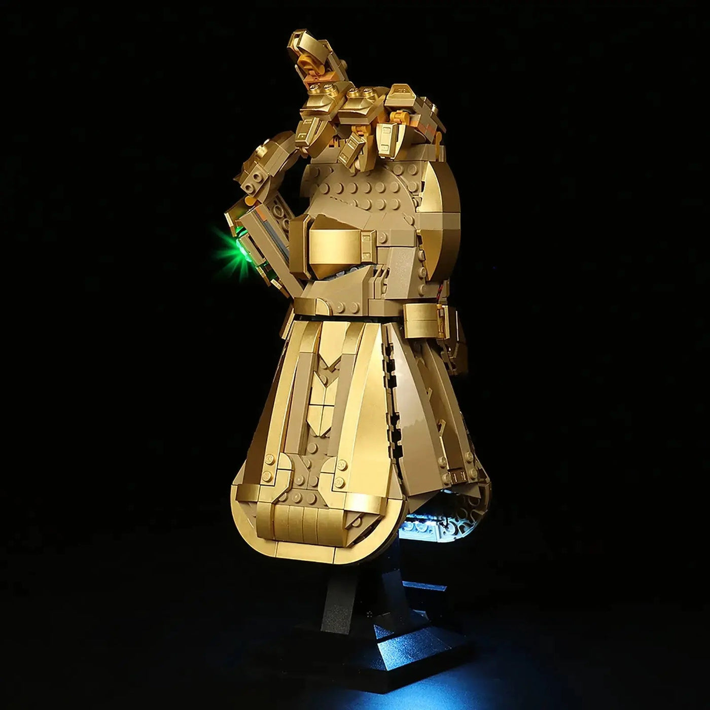 LEGO® Marvel Infinity Gauntlet #76191 — close-up of the LED lighting detail (DIY LED light kit)